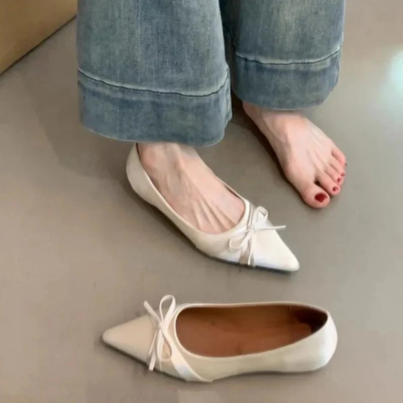 Ballet Pointed Toe Flats - Soft Sole Mary Jane Shoes for Women