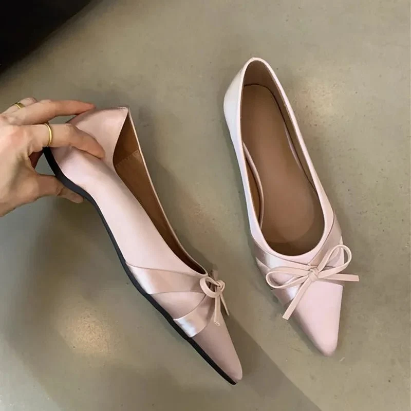 Ballet Pointed Toe Flats - Soft Sole Mary Jane Shoes for Women