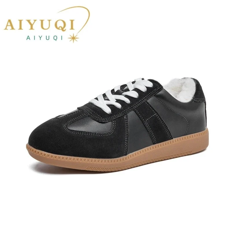 Women's Genuine Leather Sneakers Casual Spring Flat Shoes