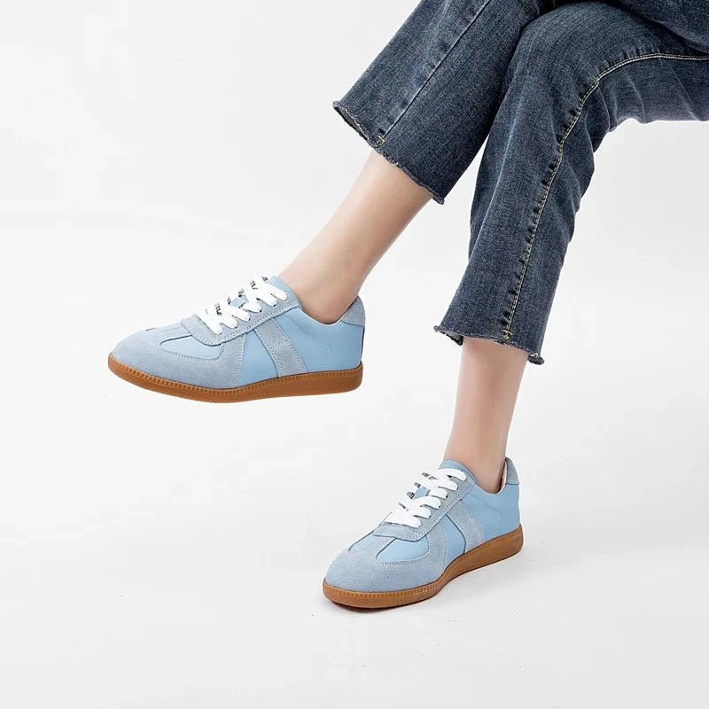 Women's Genuine Leather Sneakers Casual Spring Flat Shoes