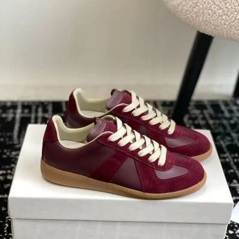 Women's Genuine Leather Sneakers Casual Spring Flat Shoes