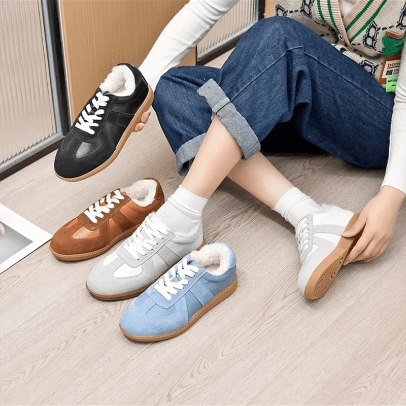 Women's Genuine Leather Sneakers Casual Spring Flat Shoes
