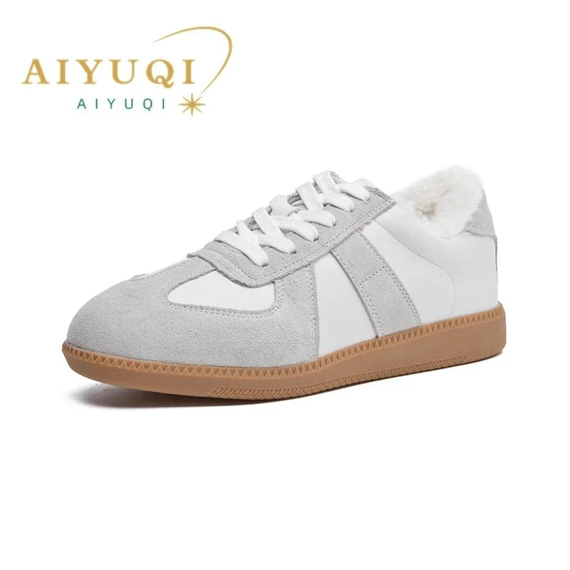 Women's Genuine Leather Sneakers Casual Spring Flat Shoes