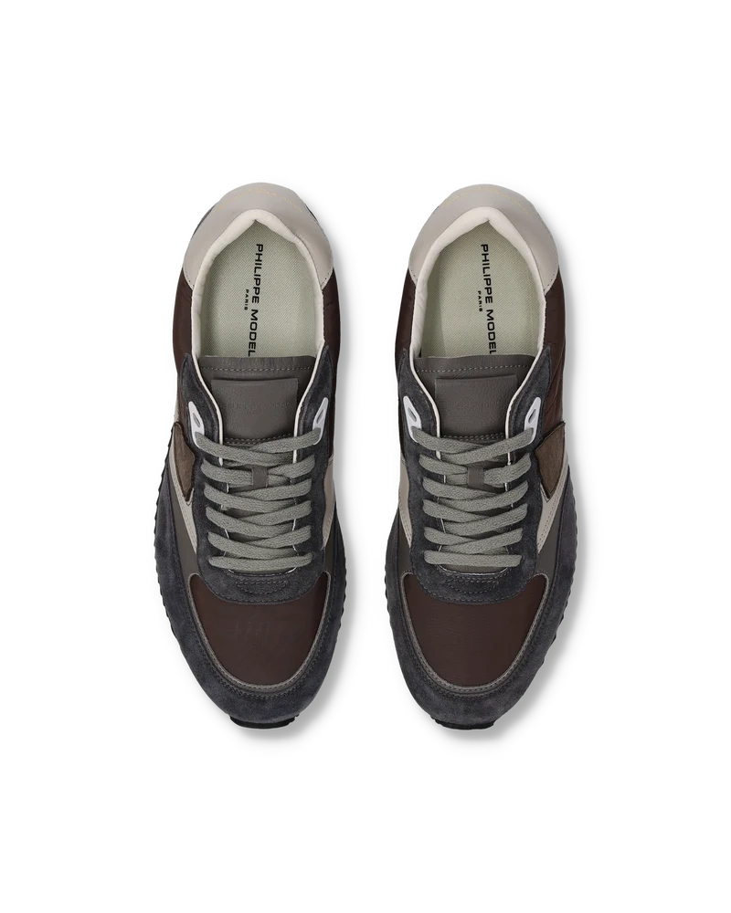Sneakers Blville Men, Anthracite Grey Brown Ivory
