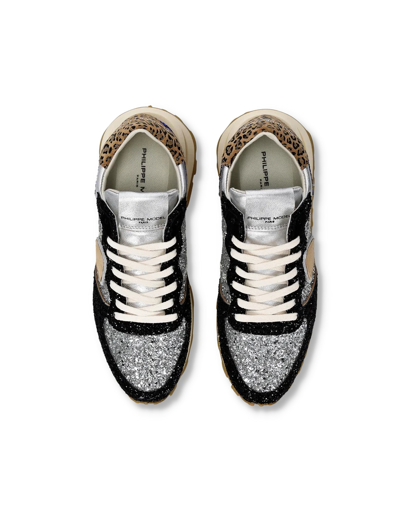 Sneakers Tropez Haute Women, Black Bluette Silver