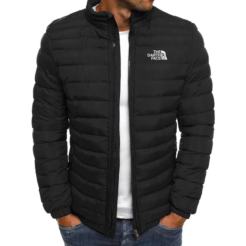 Modischer Herren-Warmmantel mit Reißverschluss in Übergröße im Streetstyle-Stil