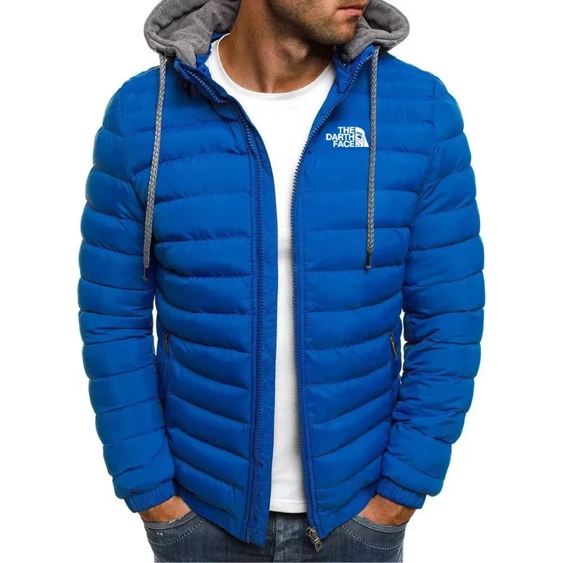 Modischer Herren-Warmmantel mit Reißverschluss in Übergröße im Streetstyle-Stil