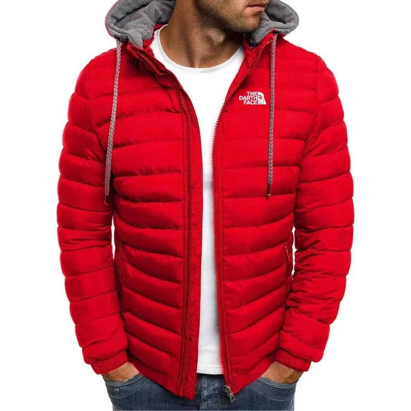 Modischer Herren-Warmmantel mit Reißverschluss in Übergröße im Streetstyle-Stil