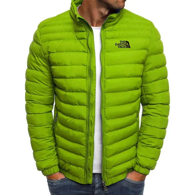 Modischer Herren-Warmmantel mit Reißverschluss in Übergröße im Streetstyle-Stil