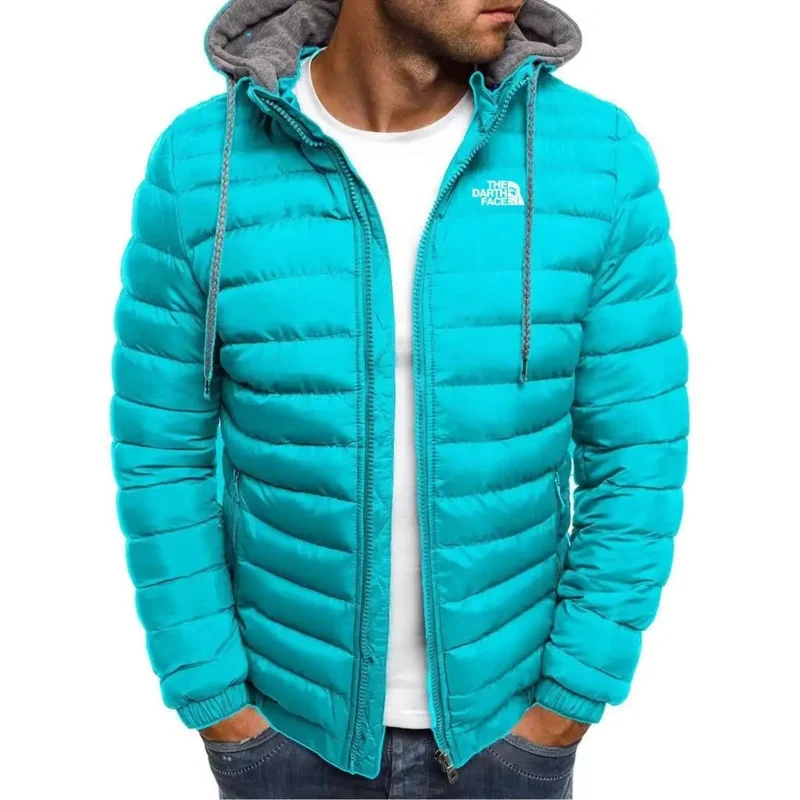 Modischer Herren-Warmmantel mit Reißverschluss in Übergröße im Streetstyle-Stil