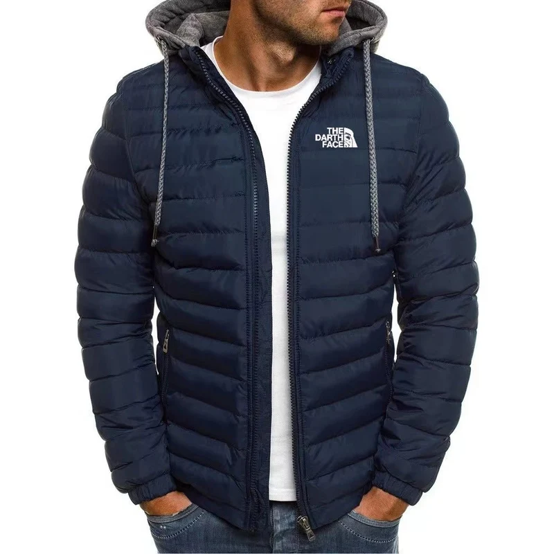 Modischer Herren-Warmmantel mit Reißverschluss in Übergröße im Streetstyle-Stil