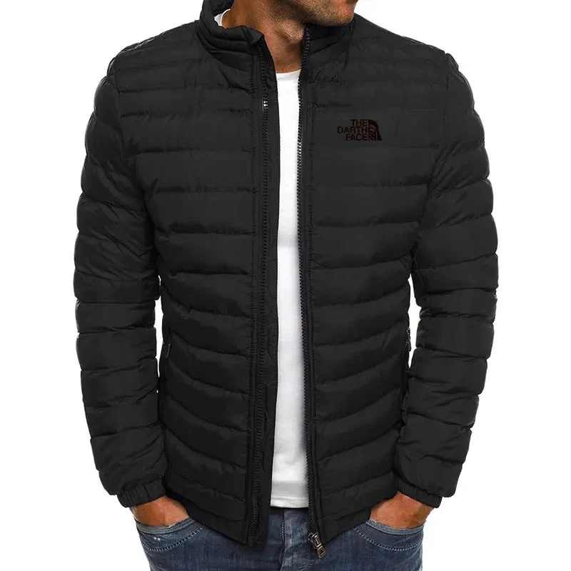 Modischer Herren-Warmmantel mit Reißverschluss in Übergröße im Streetstyle-Stil