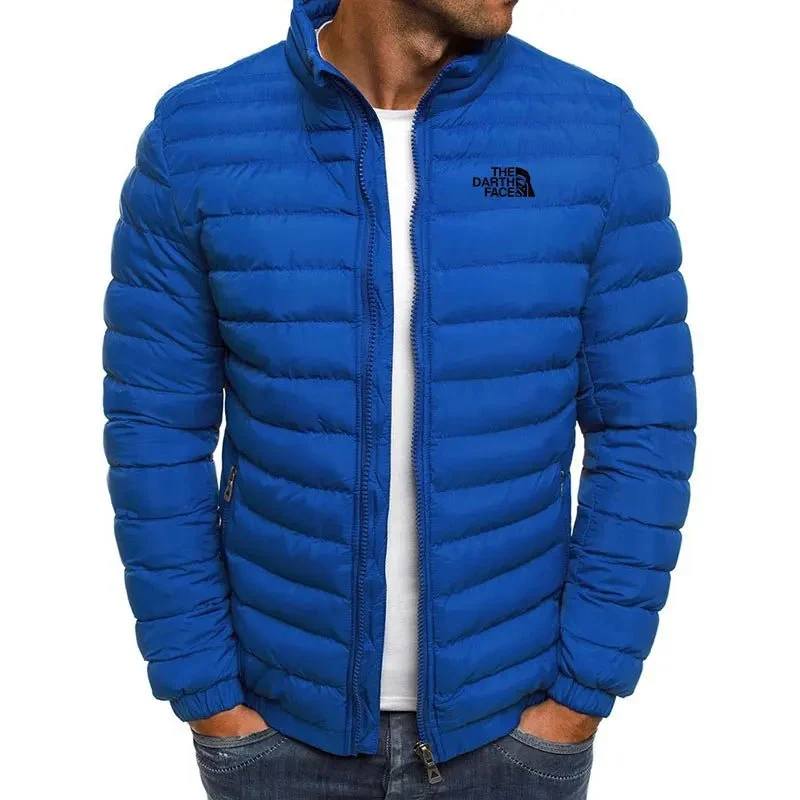 Modischer Herren-Warmmantel mit Reißverschluss in Übergröße im Streetstyle-Stil
