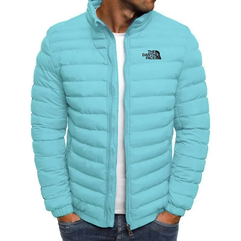 Modischer Herren-Warmmantel mit Reißverschluss in Übergröße im Streetstyle-Stil