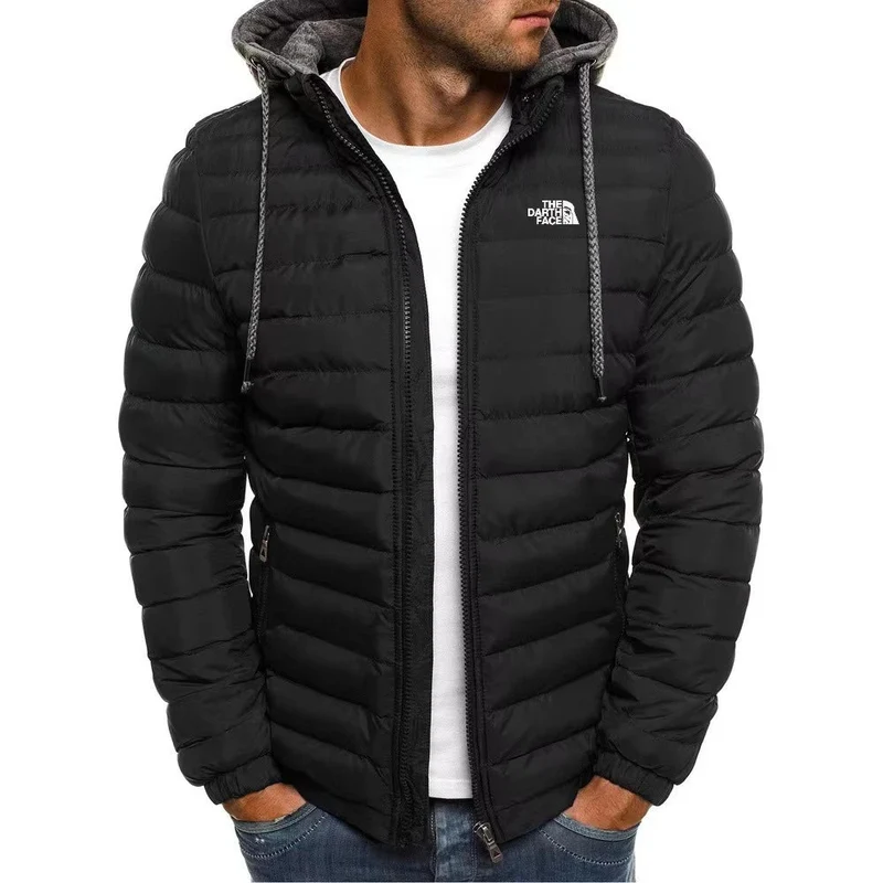 Modischer Herren-Warmmantel mit Reißverschluss in Übergröße im Streetstyle-Stil