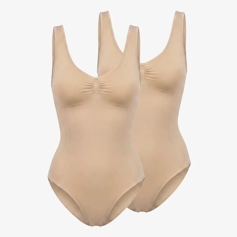 Shaping Body mit breiten Trägern | Beige