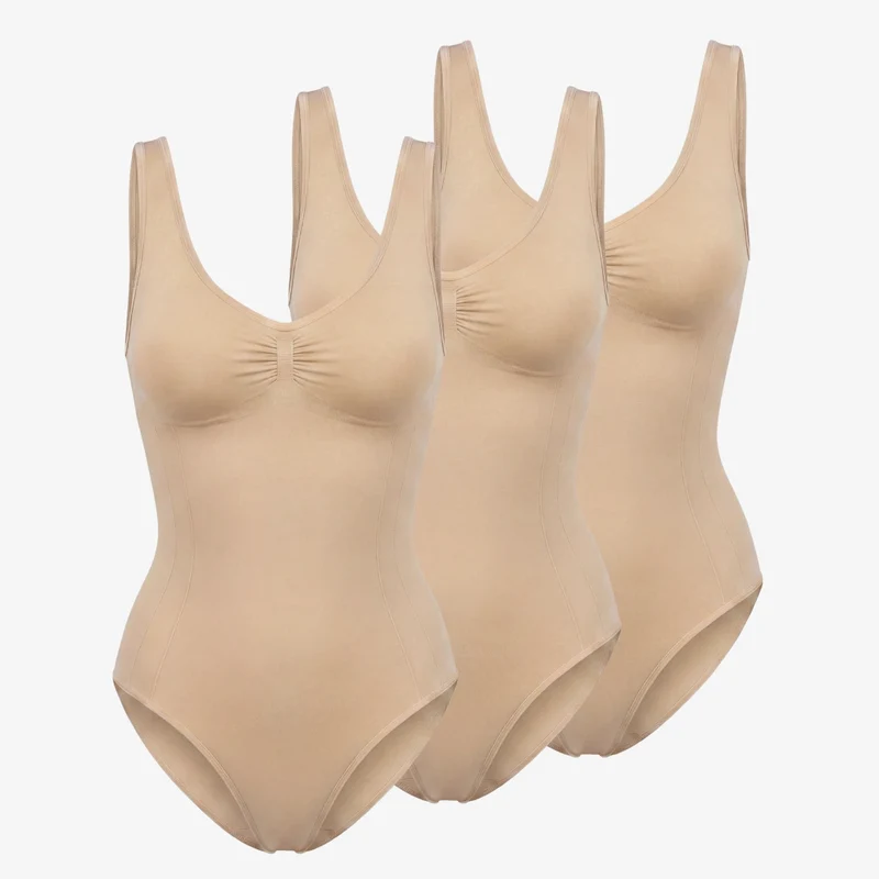 Shaping Body mit breiten Trägern | Beige