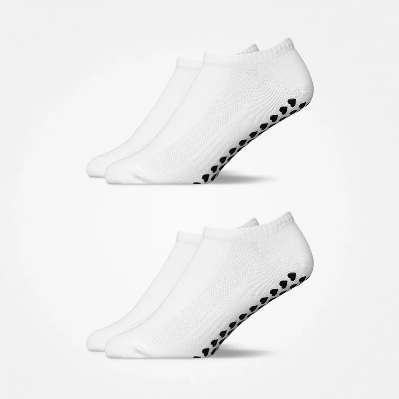 Pilates Socken knöchellang | Weiß
