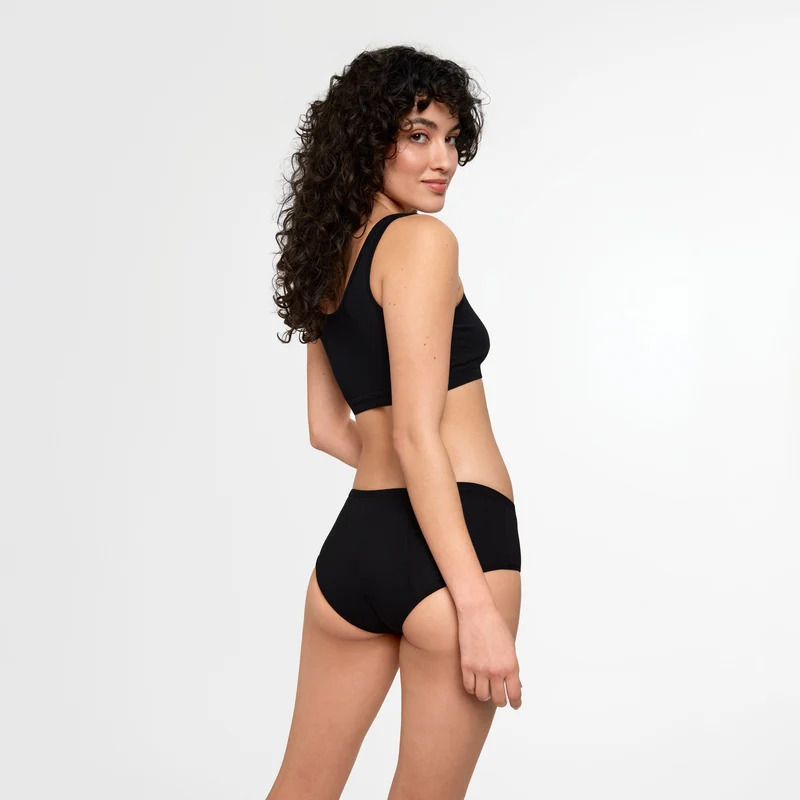 SNOCKS x femtis Period Panty - LENE Hipster Super | Schwarz