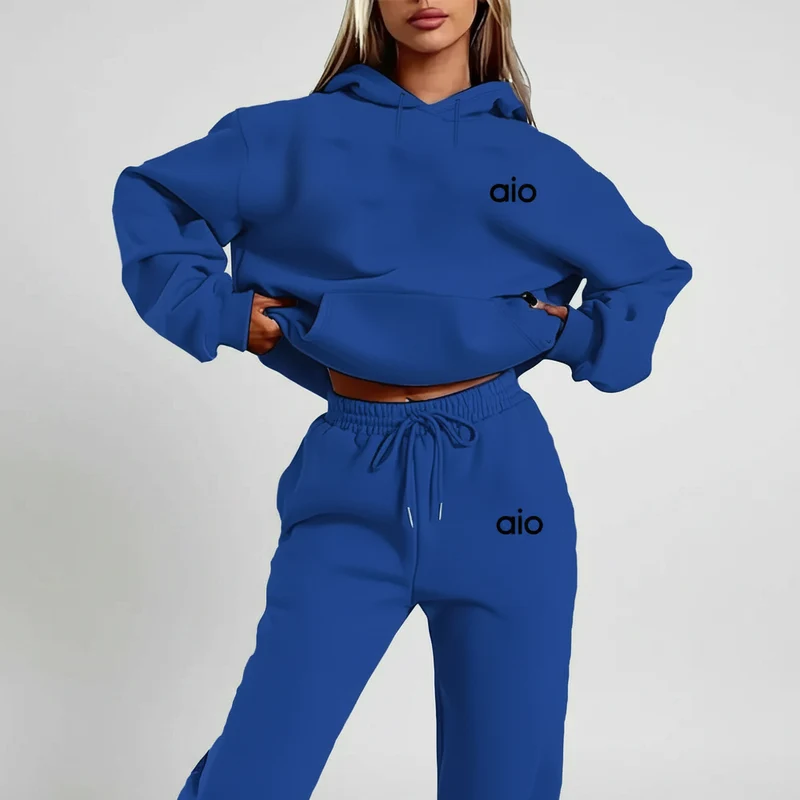Damen-Hoodie-Set in Schwarz-Weiß – Verleihen Sie Ihrem Casual-Style Komfort und Trendbewusstsein.