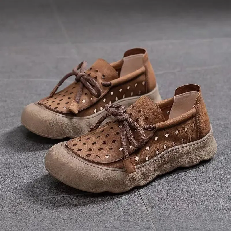 AIYUQI Genuine Leather Women's Sneakers - Non-Slip German Style Trainers