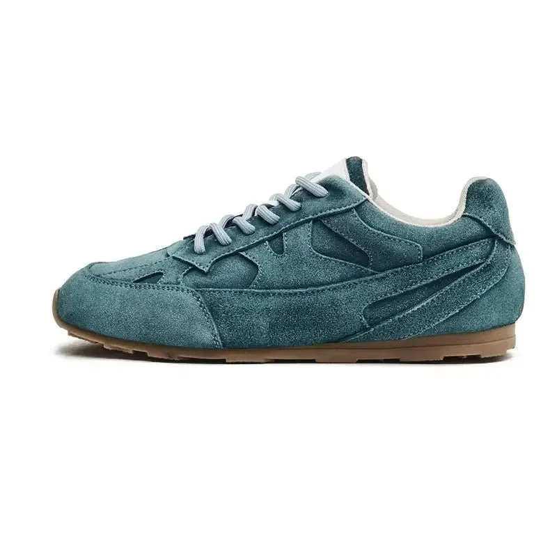AIYUQI Women Retro Sneakers Genuine Leather Flat Training Shoes for Moral Style
