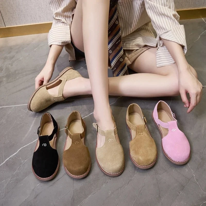 Stylish Genuine Leather Sandals for Women - Hollow Roman Design