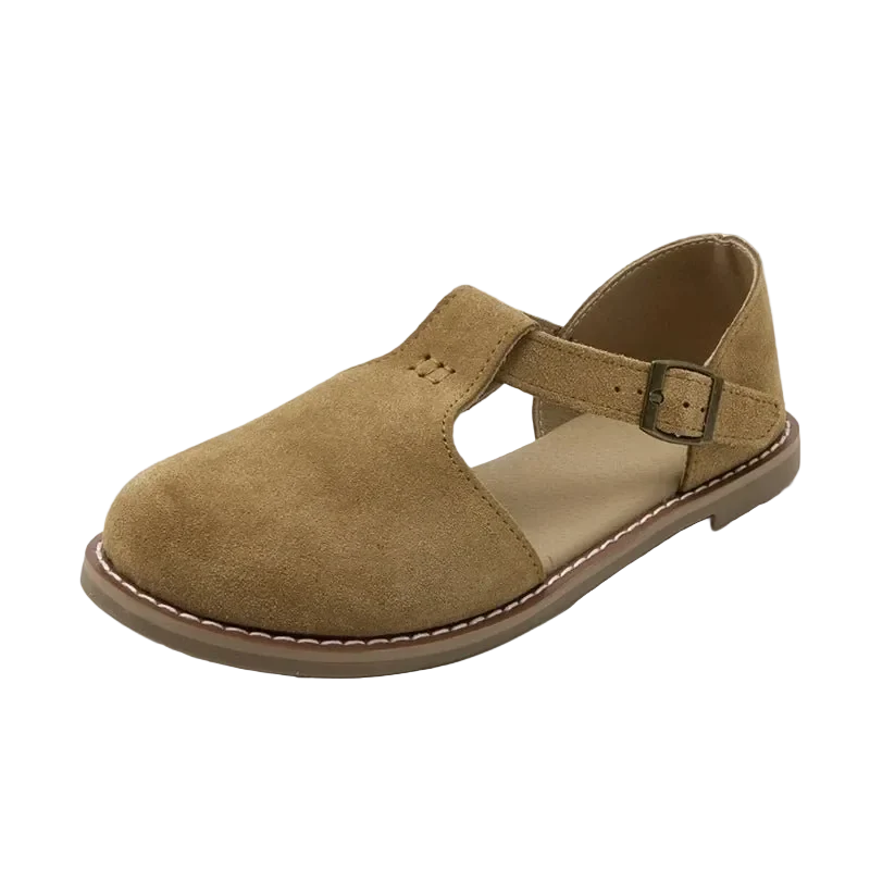 Stylish Genuine Leather Sandals for Women - Hollow Roman Design