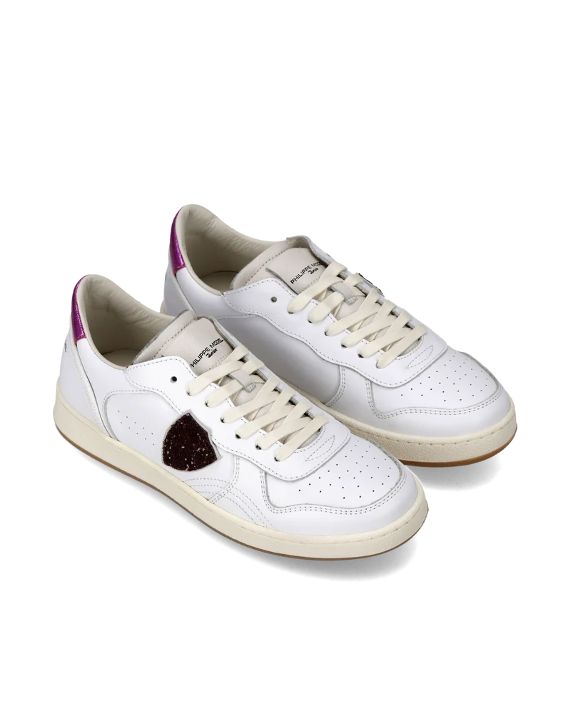 Sneakers Pgal Junior, White Metallic Fuchsia
