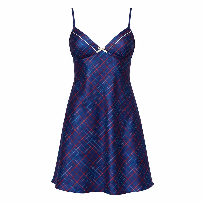 Satin-Hemdchen für Damen, Größen 8 bis 20, mit Petit-Fleur-Muster und Zierborte