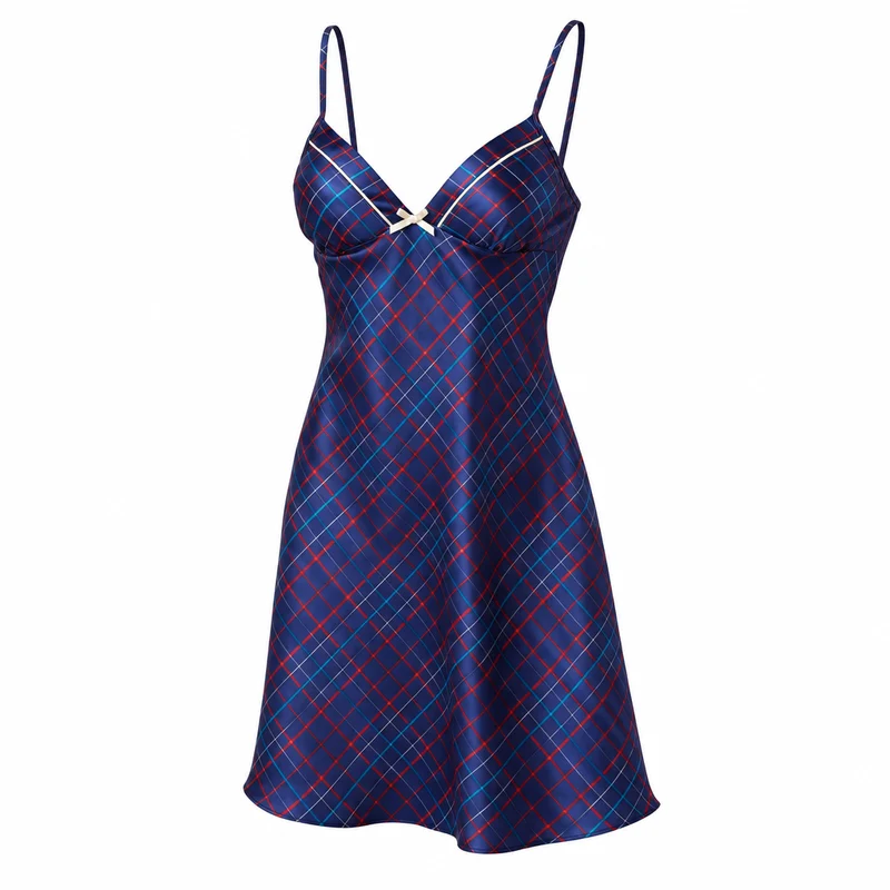 Satin-Hemdchen für Damen, Größen 8 bis 20, mit Petit-Fleur-Muster und Zierborte