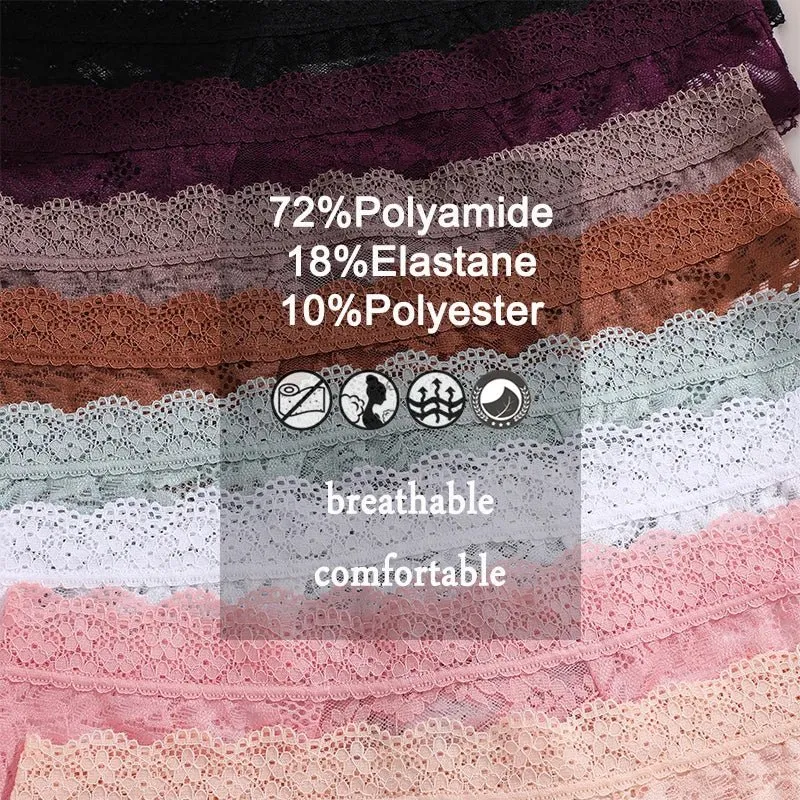 Komfort trifft auf Eleganz: Damen-Spitzen-G-String-Höschen-Set – 3er-Pack (S–XL)