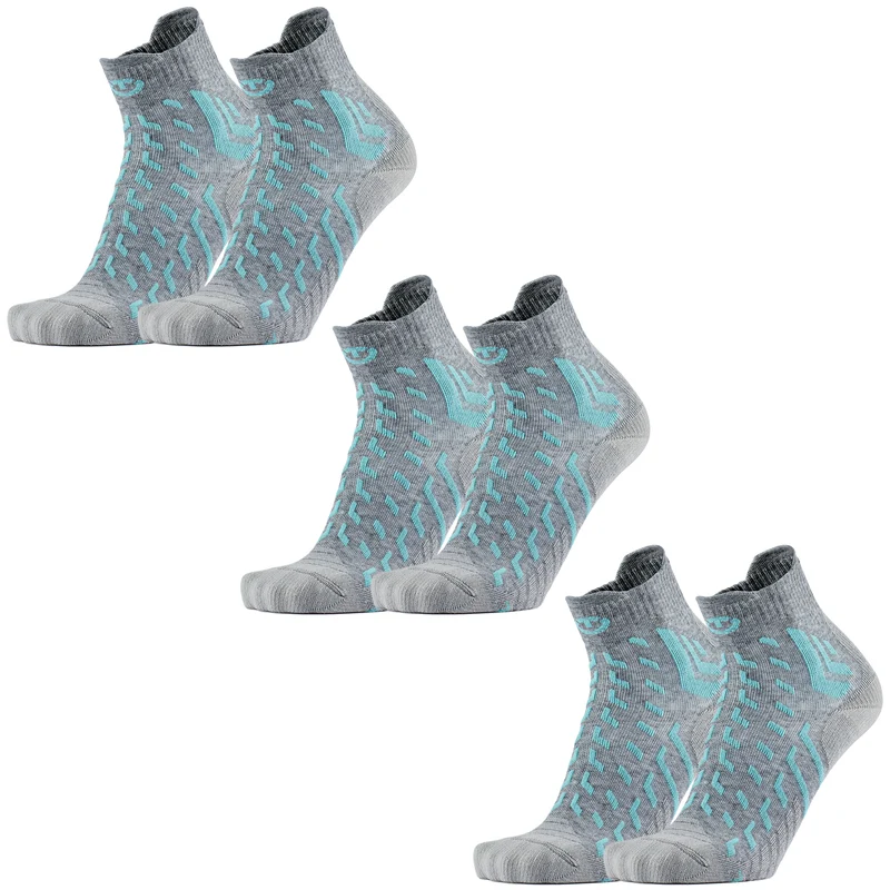 Set of 3 pairs - Hiking socks - Trekking Cool Light Ankle women grey/blue