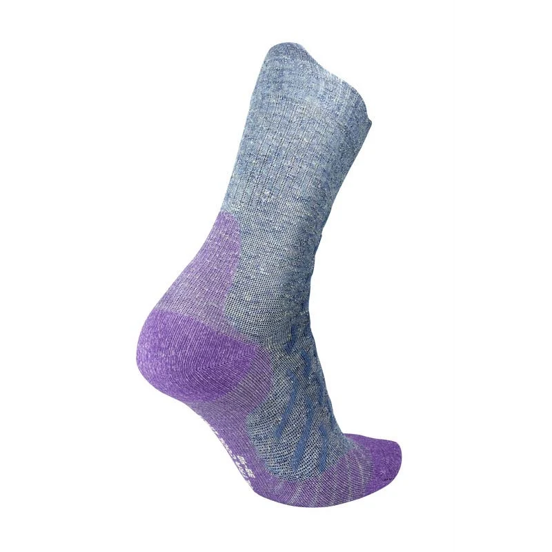 Set of 3 pairs - Hiking socks - Trekking Ultracool Linen Crew women grey/purple
