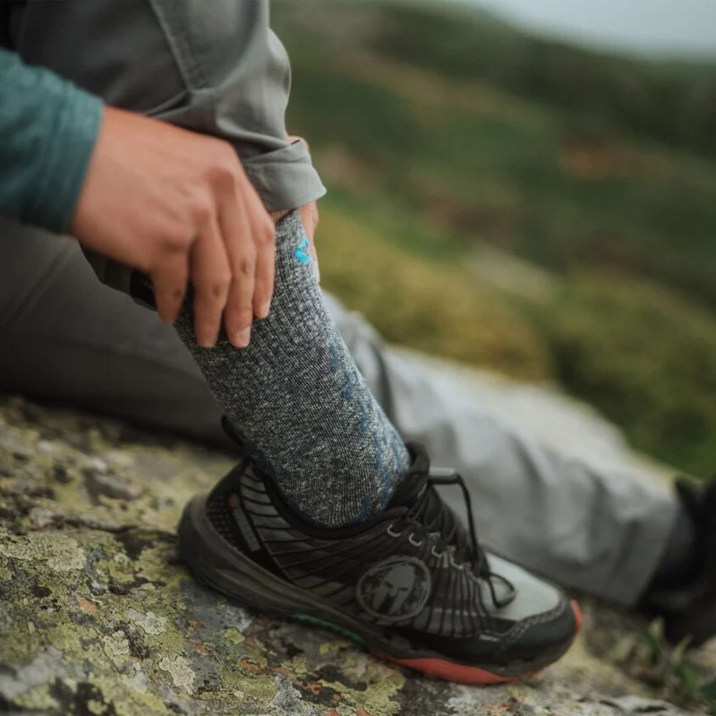 Trekking socks - Trekking Ultracool Linen Crew unisex grey/navy
