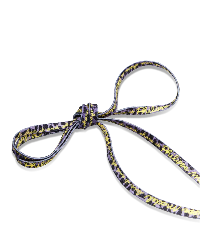 Women's Laces in Cotton, Purple Yellow