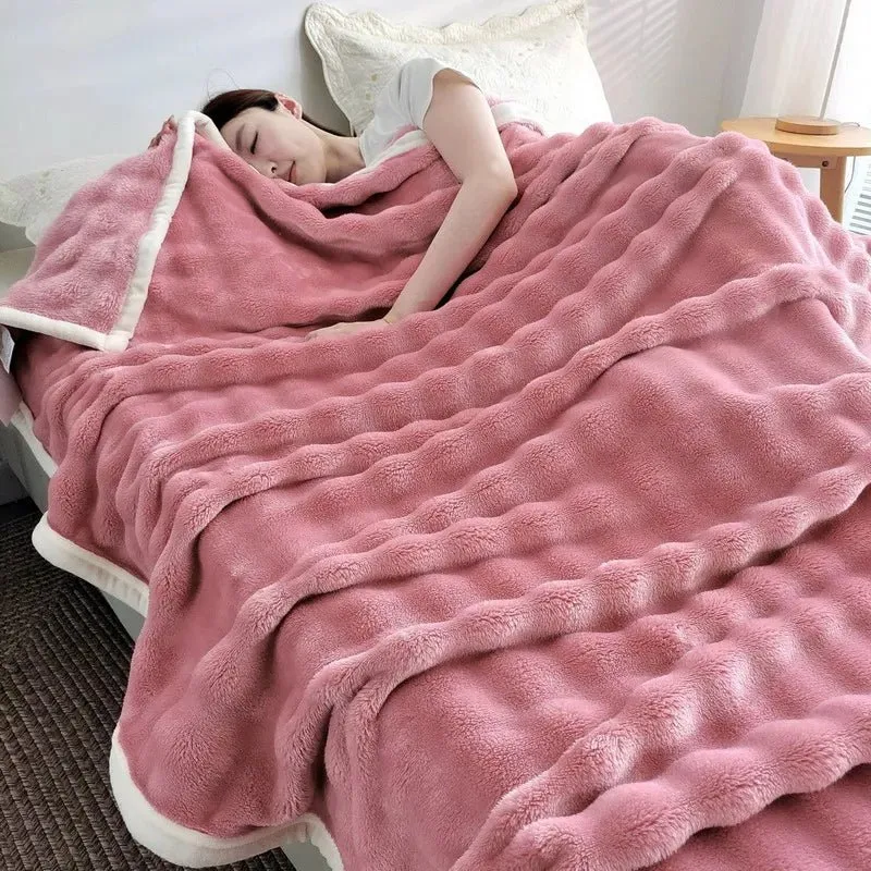 Flanelldecke in Unifarben – Weiche Kaninchenfelldecke für Sofa und Schlafzimmer – Korallenfleece im Großhandel