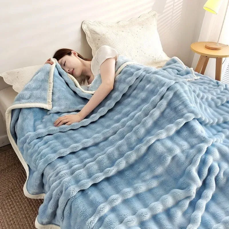 Flanelldecke in Unifarben – Weiche Kaninchenfelldecke für Sofa und Schlafzimmer – Korallenfleece im Großhandel