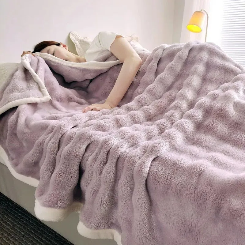 Flanelldecke in Unifarben – Weiche Kaninchenfelldecke für Sofa und Schlafzimmer – Korallenfleece im Großhandel