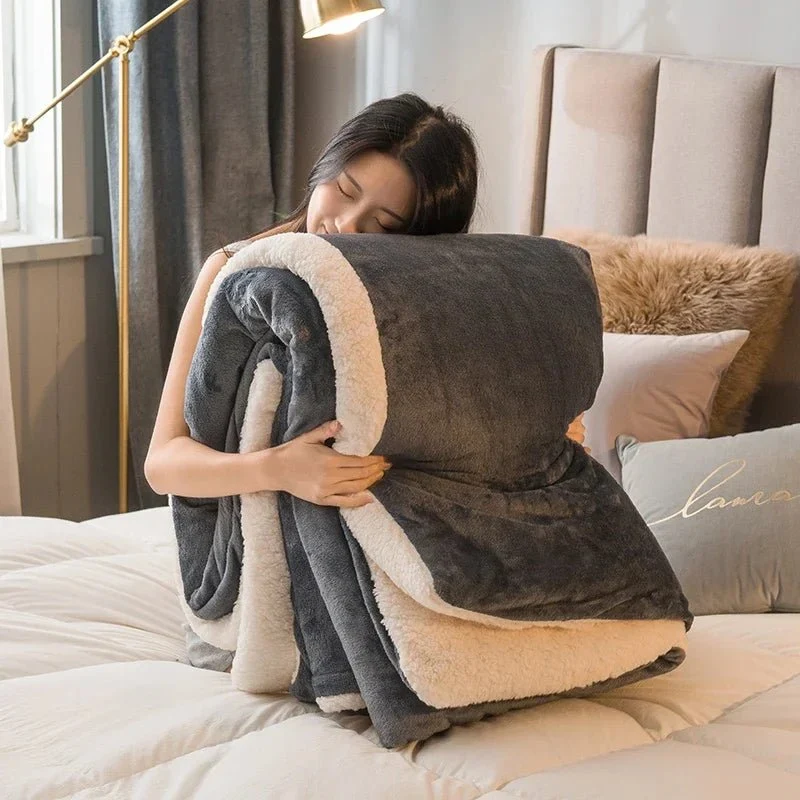 Kuscheldecke aus Wolle für warme Wintertage – Wendbarer Bettbezug (Queen-Size)