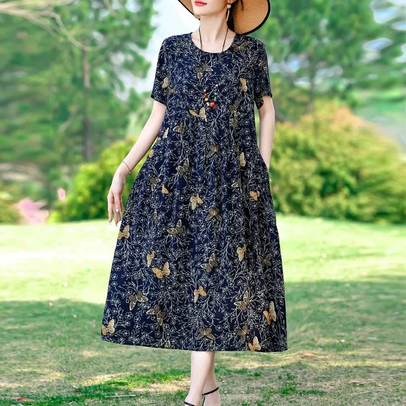 Verleihen Sie Ihrem Stil das gewisse Etwas: Elegantes Sommerkleid mit Blumenmuster in großen Größen – perfekt für jeden Anlass