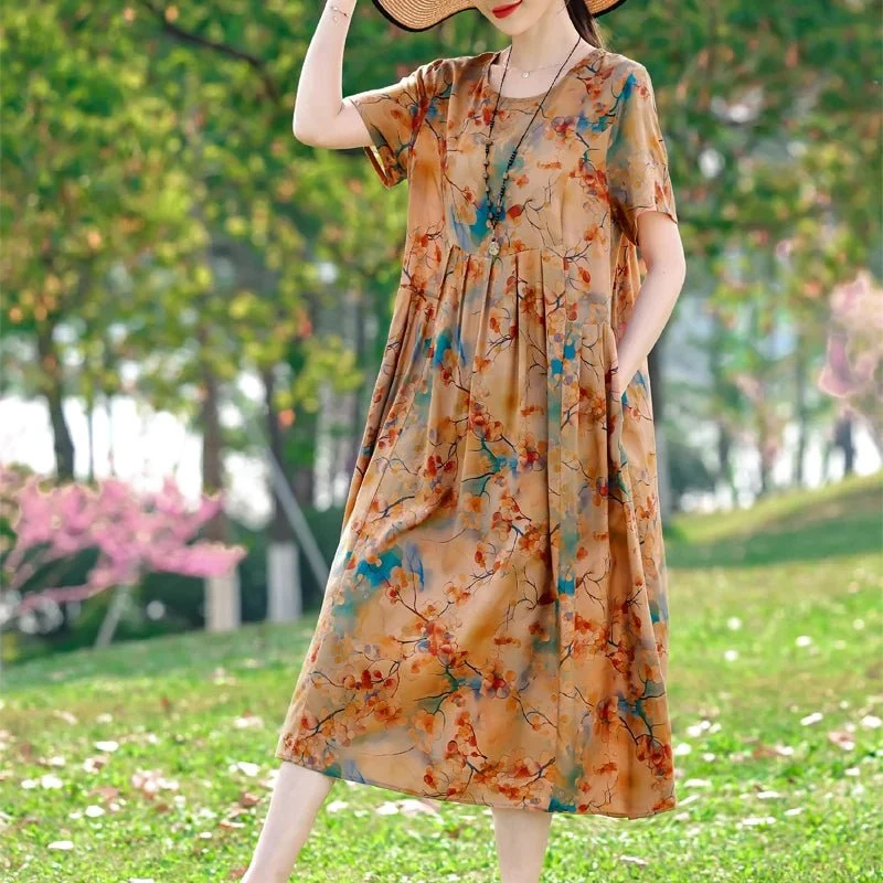 Verleihen Sie Ihrem Stil das gewisse Etwas: Elegantes Sommerkleid mit Blumenmuster in großen Größen – perfekt für jeden Anlass