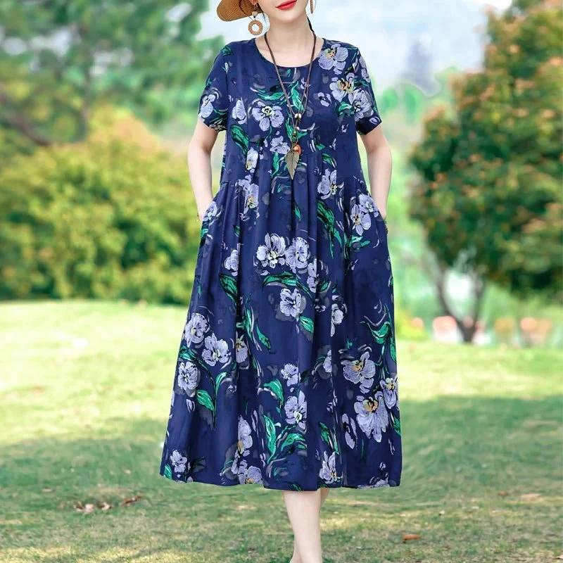 Verleihen Sie Ihrem Stil das gewisse Etwas: Elegantes Sommerkleid mit Blumenmuster in großen Größen – perfekt für jeden Anlass