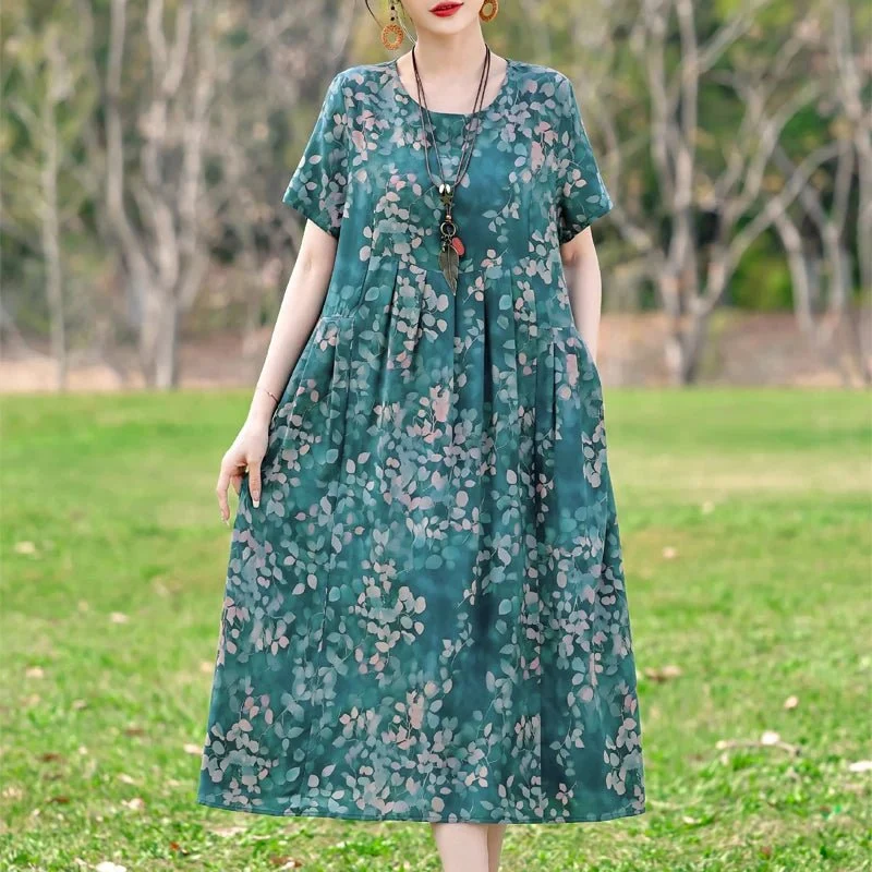 Verleihen Sie Ihrem Stil das gewisse Etwas: Elegantes Sommerkleid mit Blumenmuster in großen Größen – perfekt für jeden Anlass