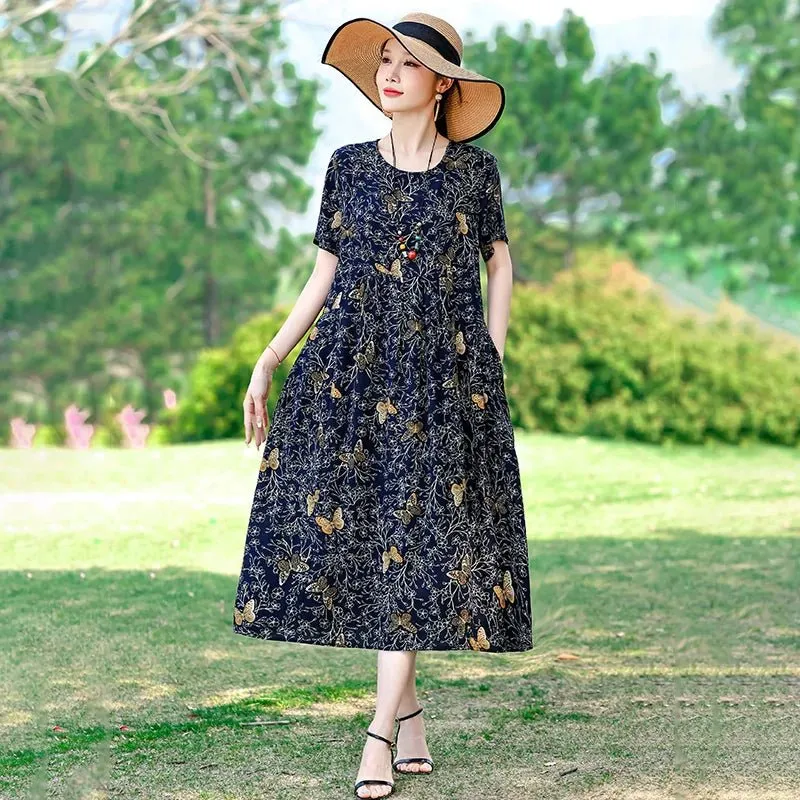 Verleihen Sie Ihrem Stil das gewisse Etwas: Elegantes Sommerkleid mit Blumenmuster in großen Größen – perfekt für jeden Anlass