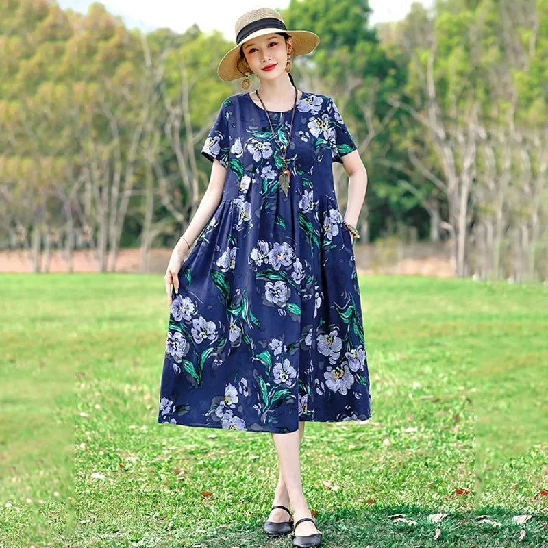 Verleihen Sie Ihrem Stil das gewisse Etwas: Elegantes Sommerkleid mit Blumenmuster in großen Größen – perfekt für jeden Anlass