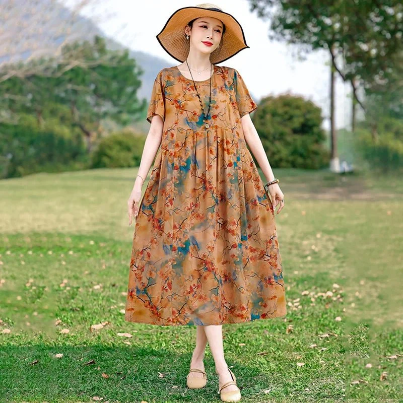 Verleihen Sie Ihrem Stil das gewisse Etwas: Elegantes Sommerkleid mit Blumenmuster in großen Größen – perfekt für jeden Anlass