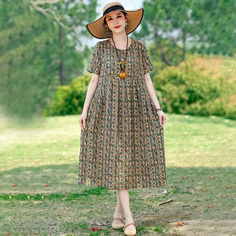 Verleihen Sie Ihrem Stil das gewisse Etwas: Elegantes Sommerkleid mit Blumenmuster in großen Größen – perfekt für jeden Anlass