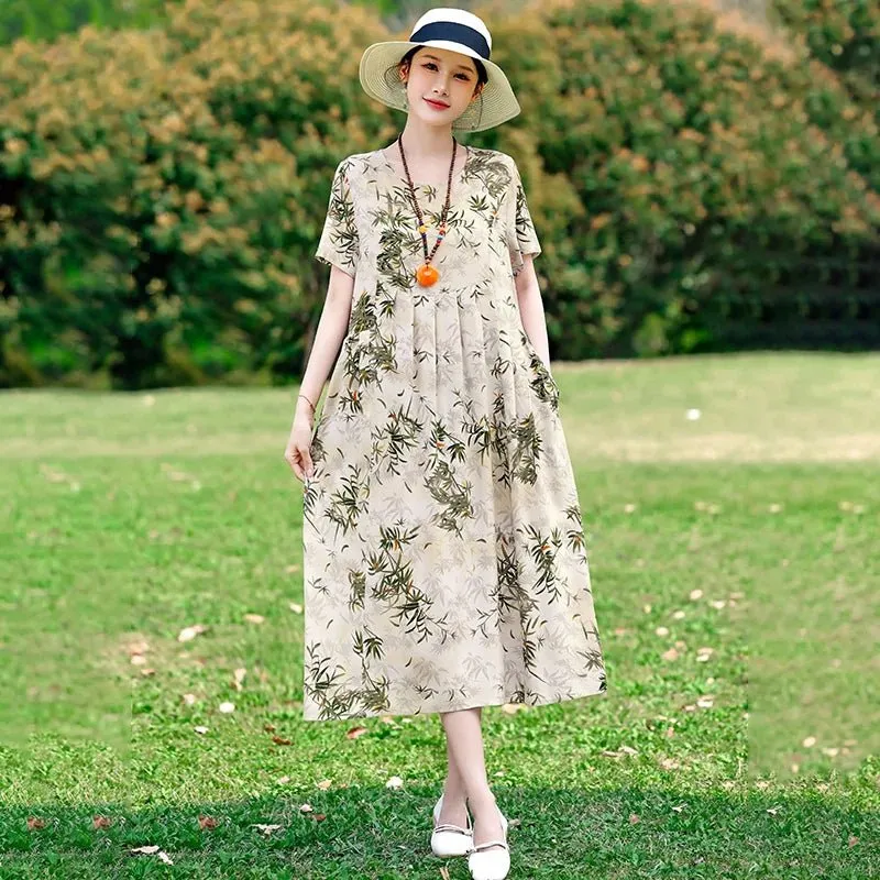Verleihen Sie Ihrem Stil das gewisse Etwas: Elegantes Sommerkleid mit Blumenmuster in großen Größen – perfekt für jeden Anlass
