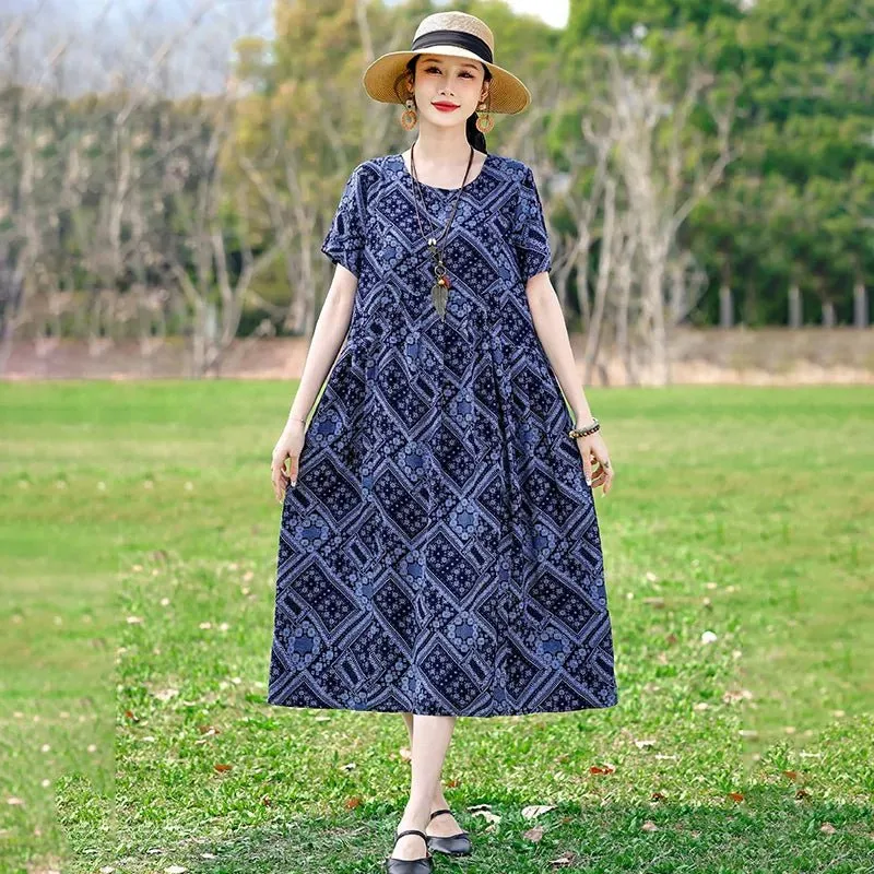 Verleihen Sie Ihrem Stil das gewisse Etwas: Elegantes Sommerkleid mit Blumenmuster in großen Größen – perfekt für jeden Anlass